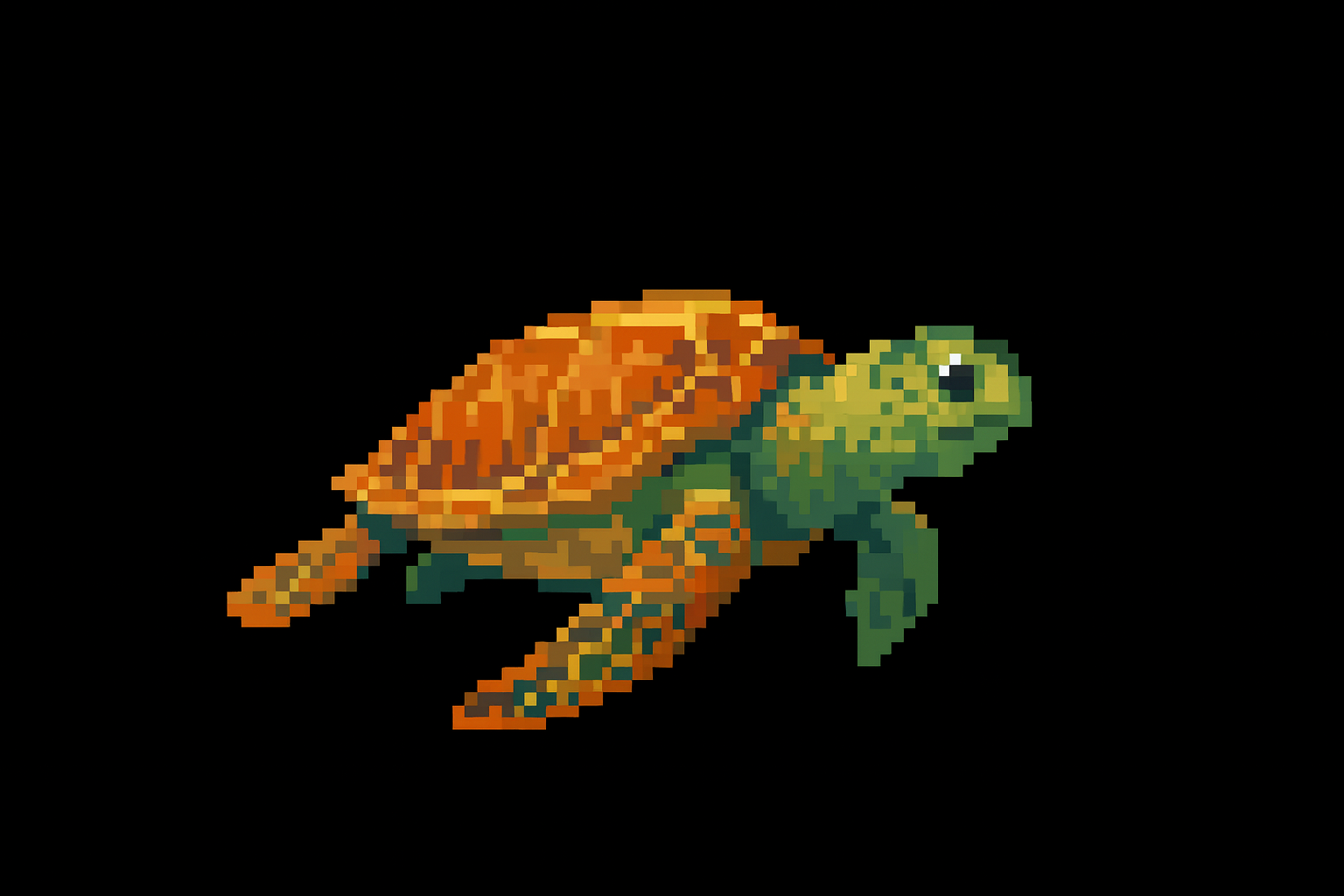 Pixel art turtle